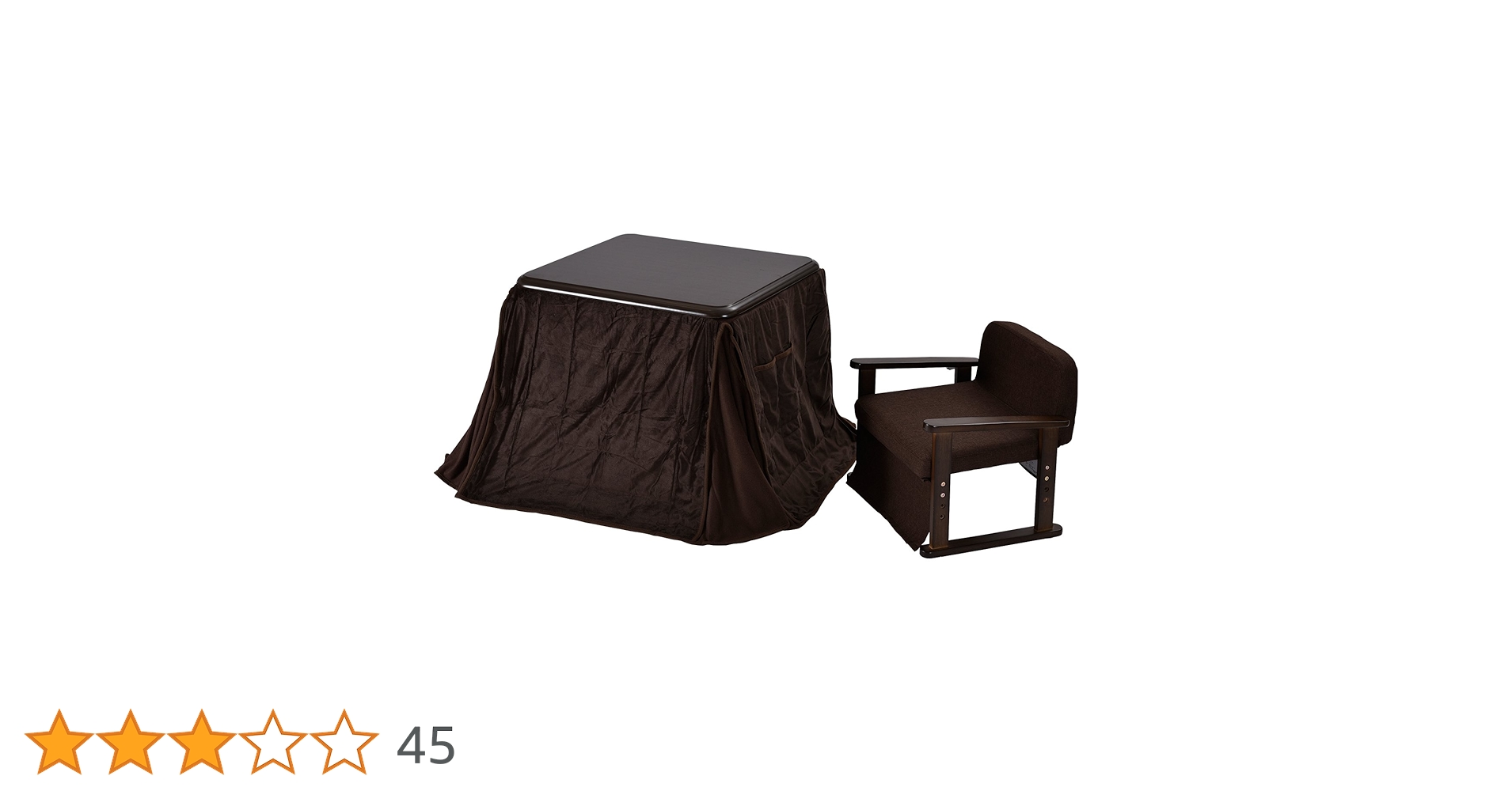 山善 一人用こたつ ぬくもり庵 VGA-58H 58×58 ㎝ 椅子・布団セット Amazon.co.jp: [山善] 一人用 こたつ 3点セット (こたつテーブル