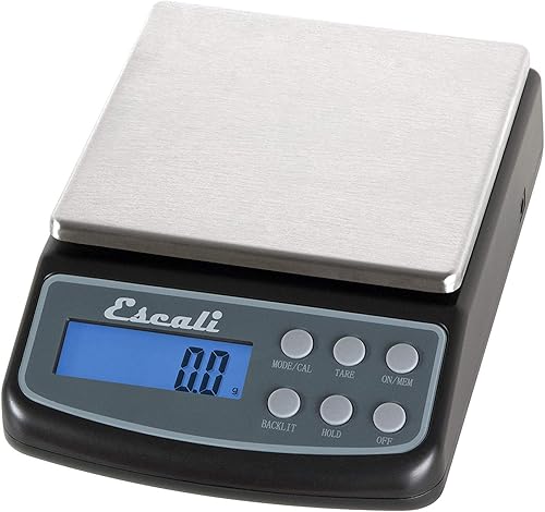 Escali L600 L-Series - Báscula de laboratorio profesional de alta precisión, seis unidades de medición, capacidad de 21.16 ozresolución 0.00 oz,