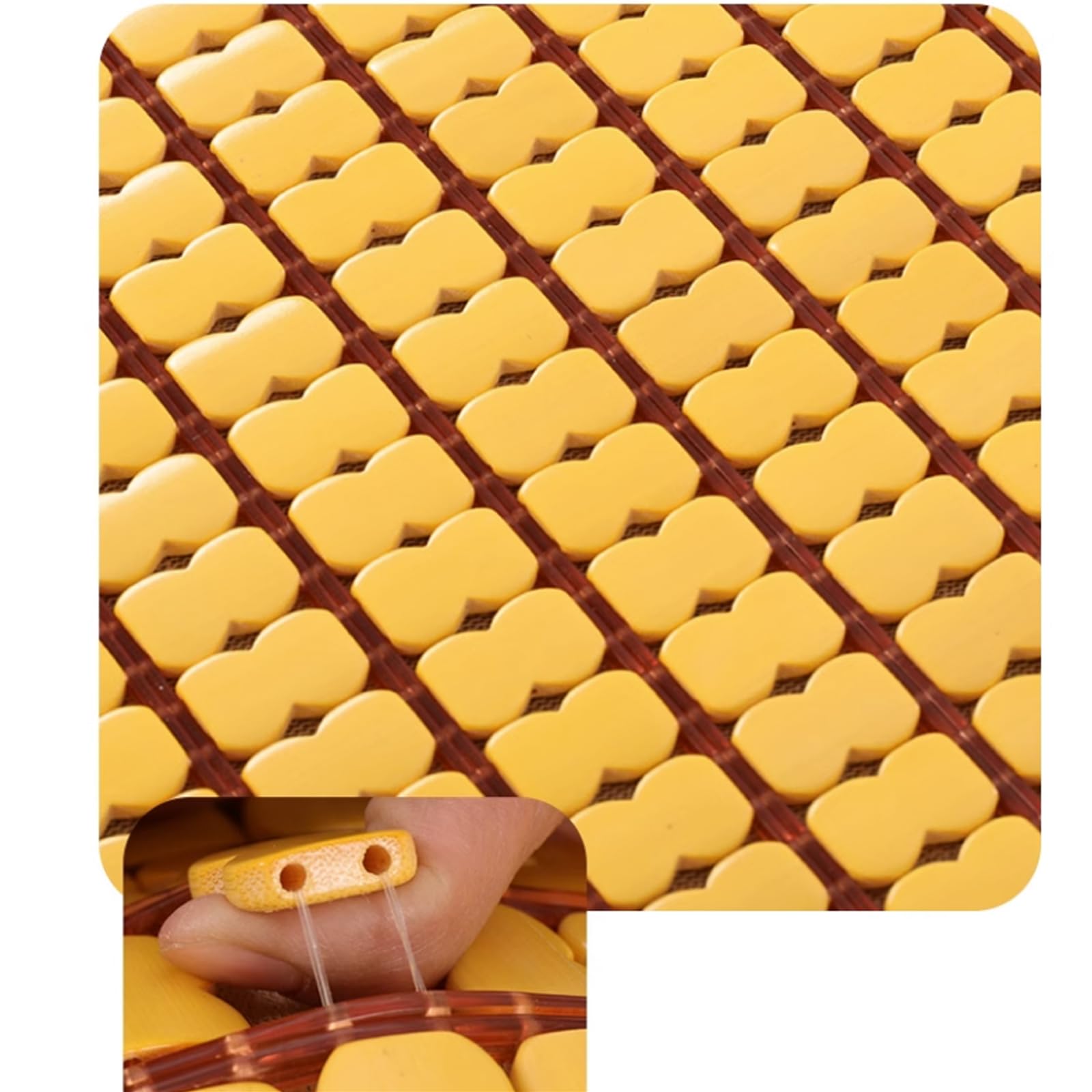 QCKNKMGG Cooling Bamboo Sofa Mat, Bamboo Cooling Mat Slip Breathable Seat Cushion Multiple Sizes(135 * 190cm(4.4 * 6.2ft))