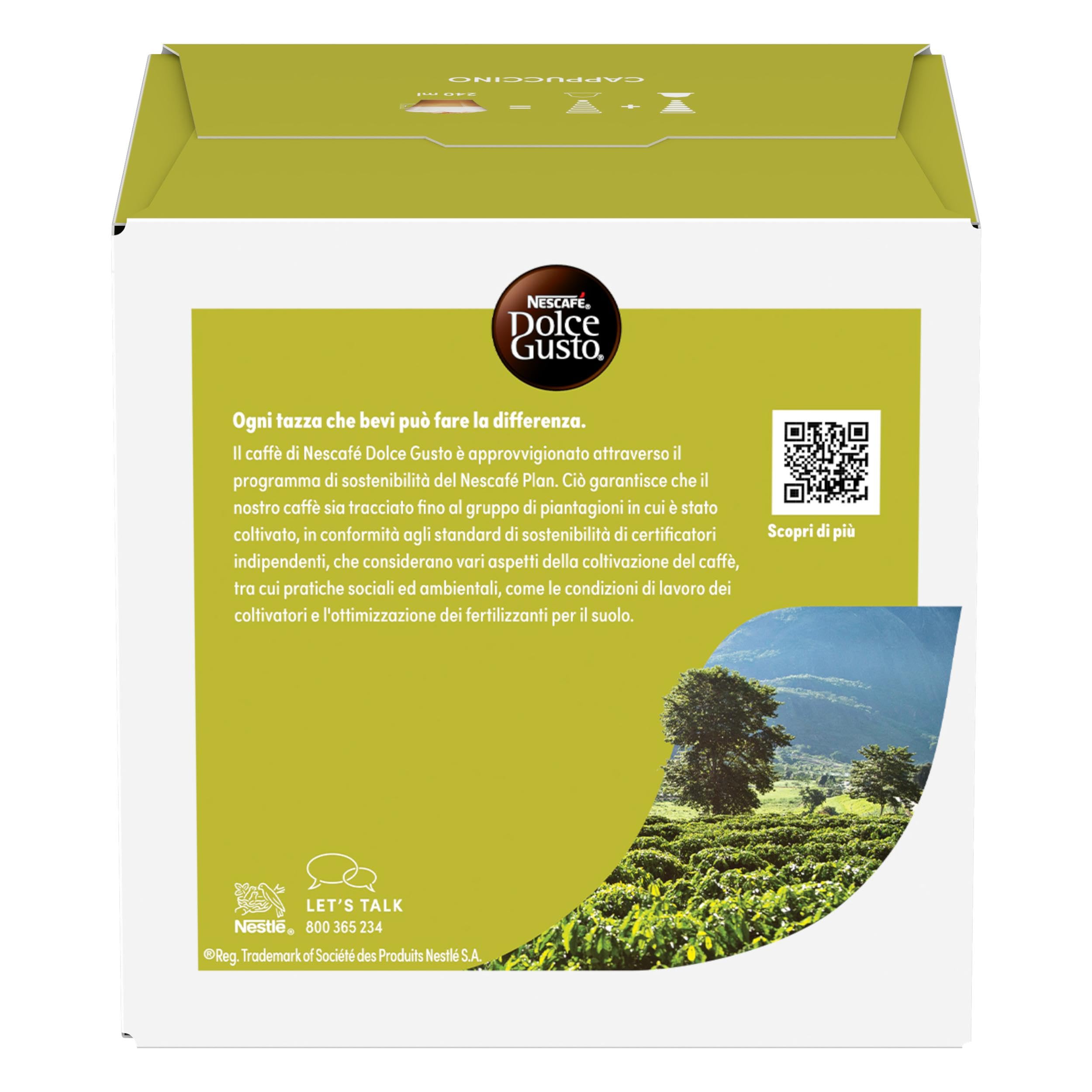 NESCAFÉ DOLCE GUSTO Cappuccino Latte e Caffè, 6 Confezioni da 16 Capsule (96 Capsule Compatibili Nescafé Dolce Gusto)