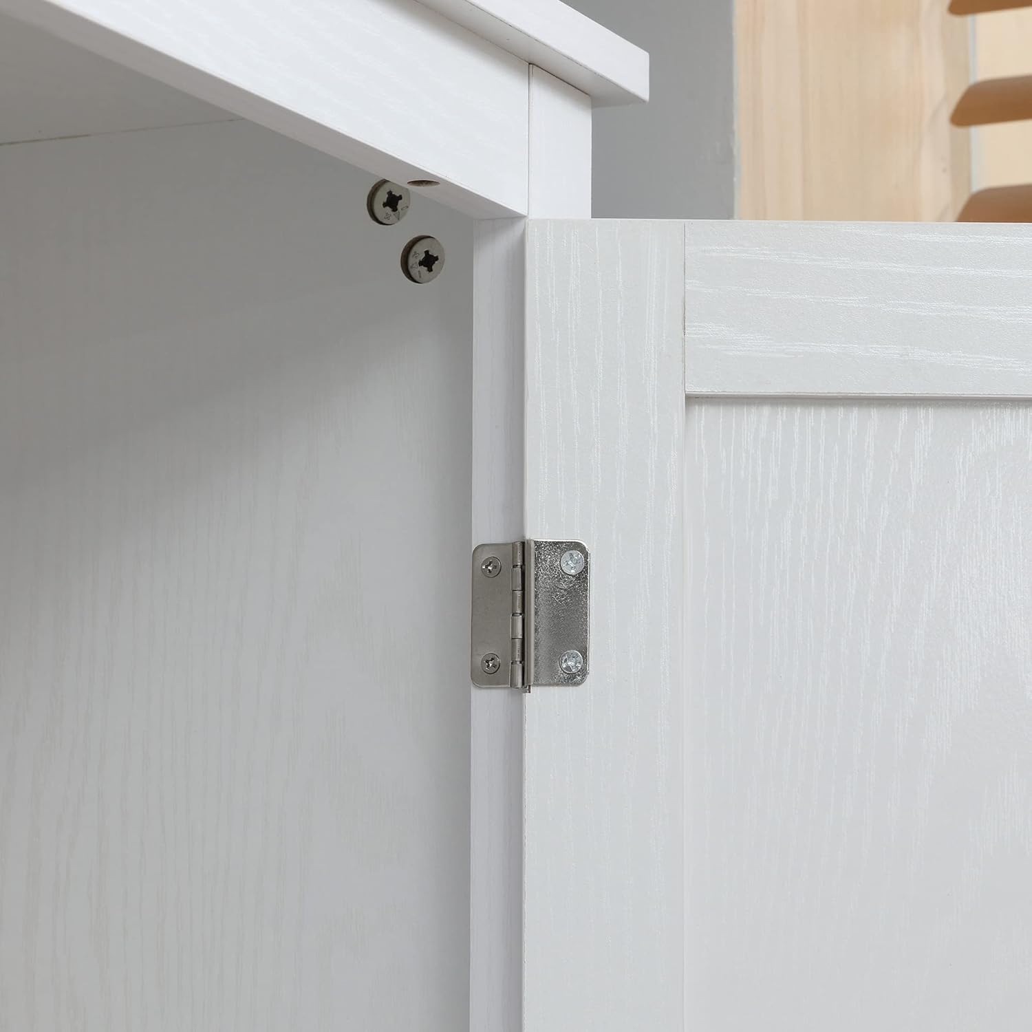 HOMCOM 72" Freestanding 4-Door Kitchen Pantry, Storage Cabinet Organizer with 4-Tiers, and Adjustable Shelves, White : Home & Kitchen