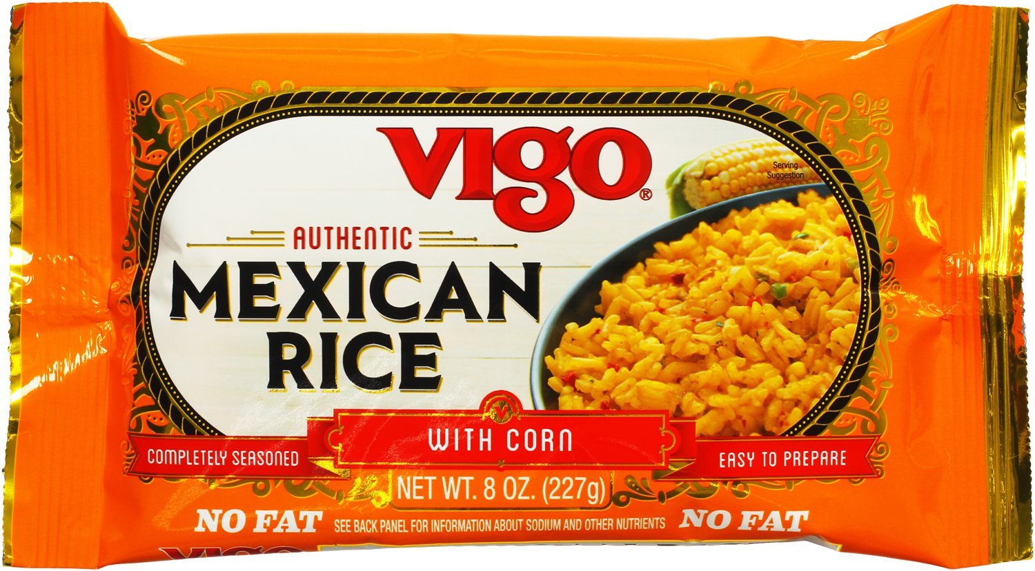 Vigo Authentic Mexican Rice with Corn, No Fat (8 Ounce (Pack of 12))