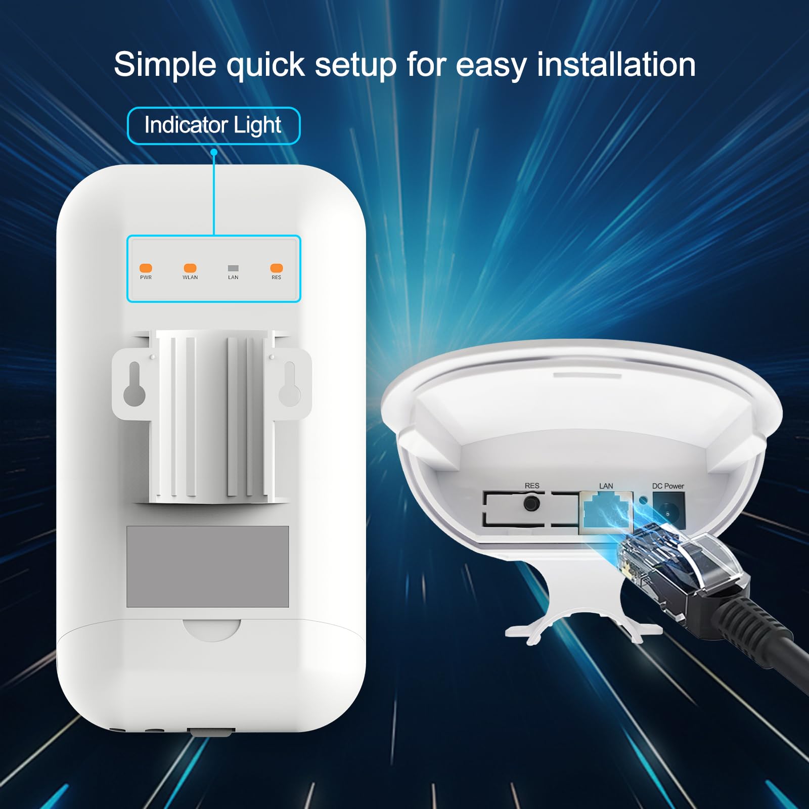 Outdoor WiFi Extender – Weatherproof, 300Mbps, IP65 Rated For Better Signal Coverage