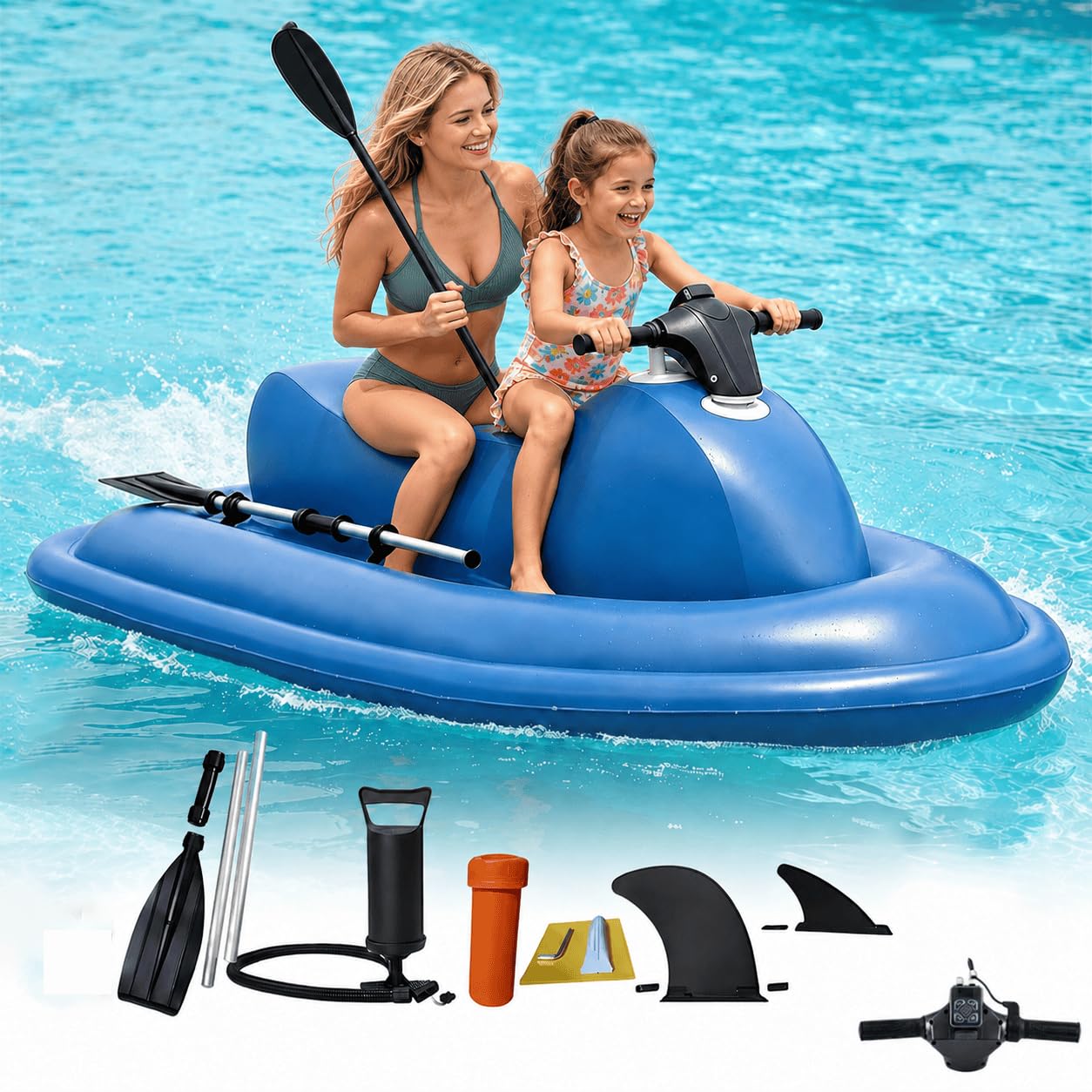 Gommone con Motore 2 in 1 e Scooter subacqueo, motorizzato Senza spazzole