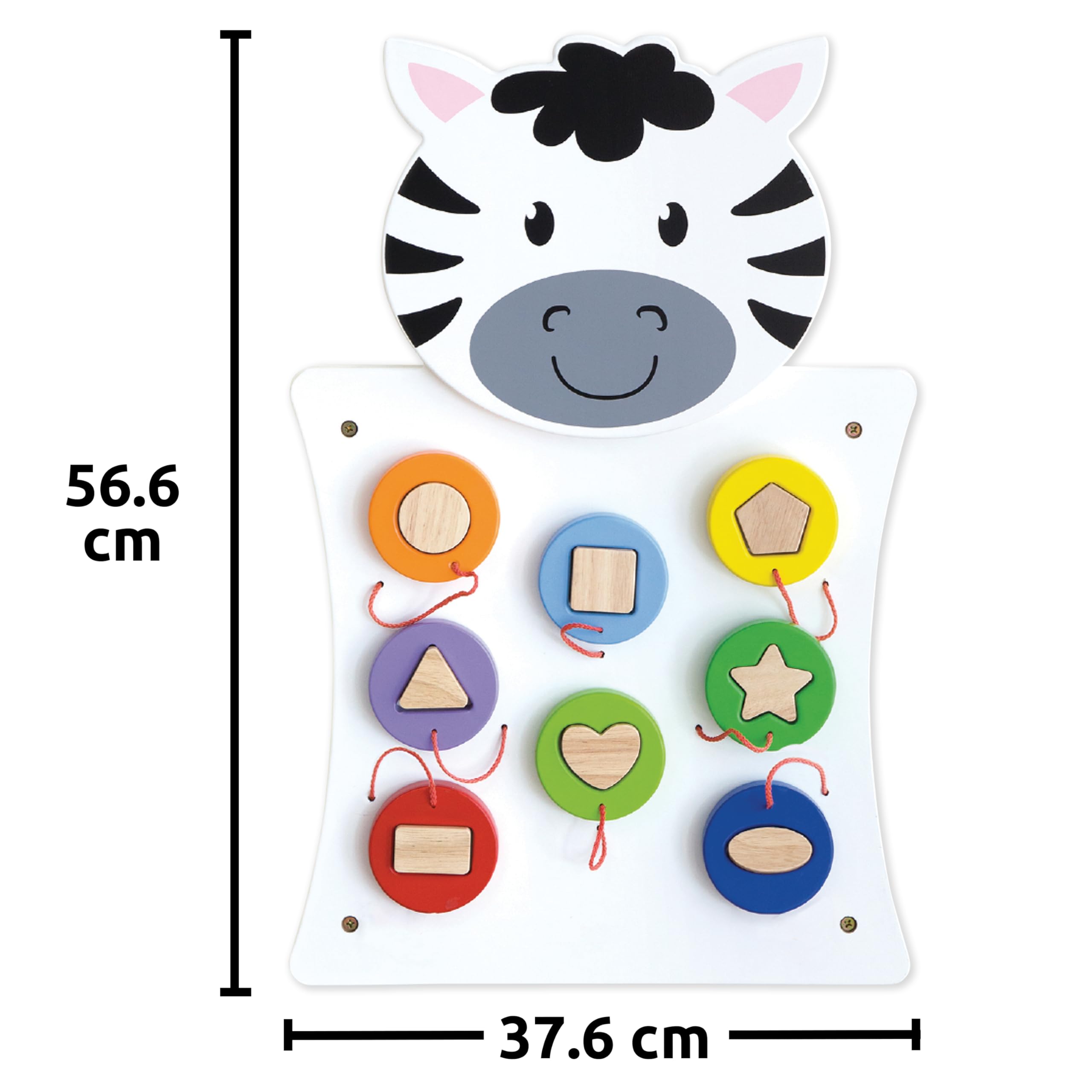LEARNING ADVANTAGE Spark & Wow Zebra Spieltafel und Aktivitätscenter - wandmontiertes Spielzeug für Kinder ab 18 Monaten - Dekoration für Kinderzimmer und Spielbereiche
