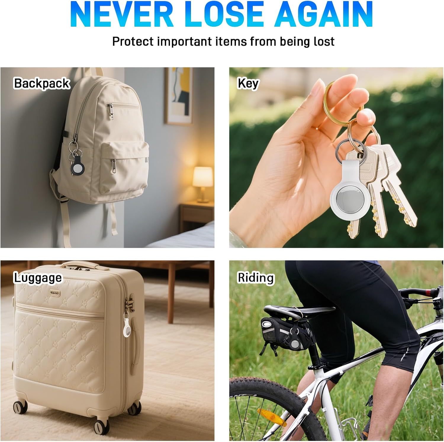 2 Pack Air Tracker Tag with Silicone Protect Cover, Item Finder Smart Tags Works with Find My App (iOS Only), Luggage Tracker for Keys,Suitcase,Wallets - Image 7