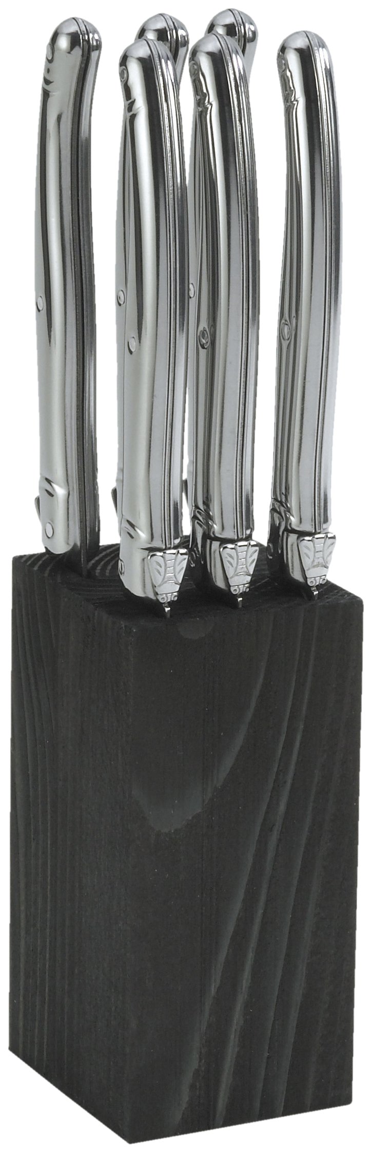 Laguiole Jean Dubost - Juego de Cuchillos de Carne, 6 Unidades de Acero Inoxidable