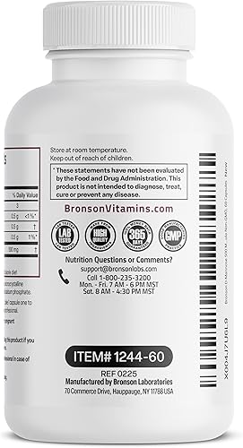 Miniatura 7 de Bronson D-manosa 500 mg fórmula vegetariana sin OMG, 60 cápsulas