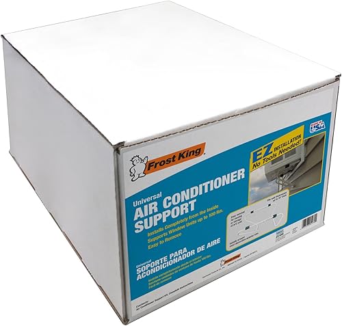 Miniatura 3 de Frost King ACBNT2 - Soporte tubular para aire acondicionado sin herramientas, color blanco