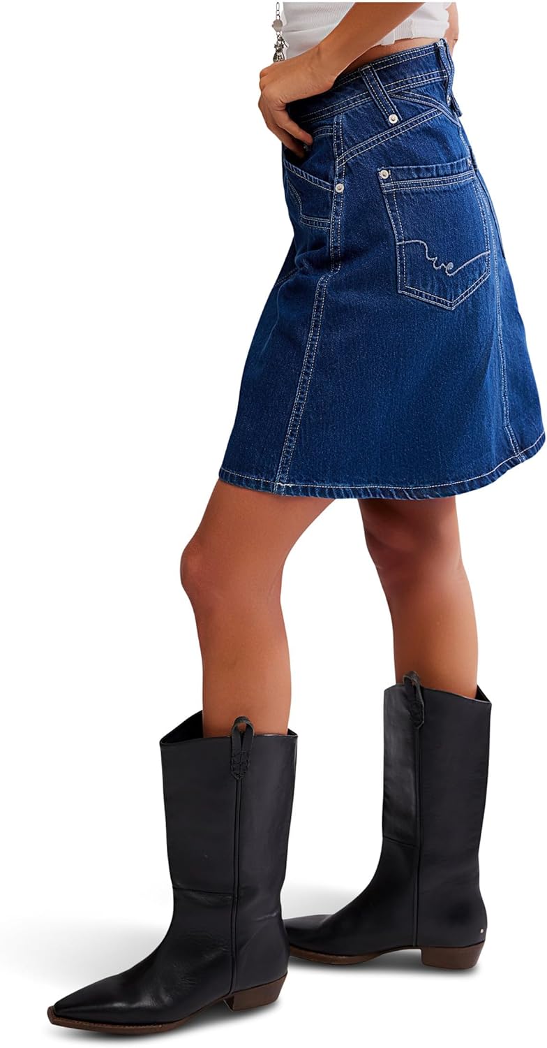 Free People Womens We The Free Suzy Denim Midi Skirt - Image 2