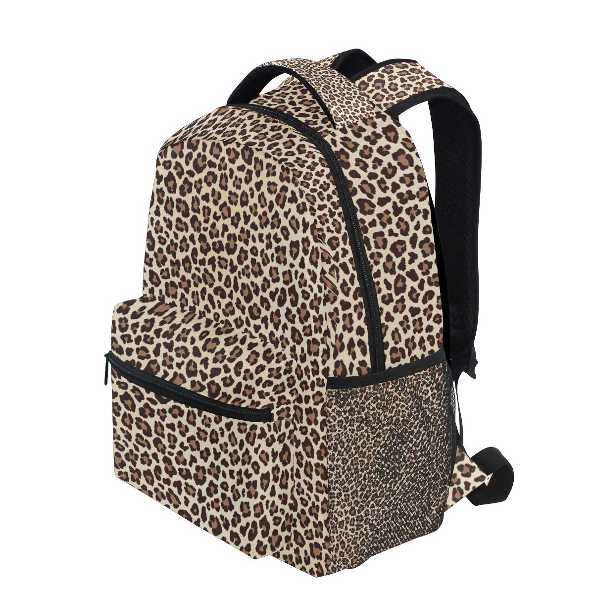 Leopard Animal Gemoetric Schulrucksack für Jungen Mädchen Kinder Reisetasche Bookbag