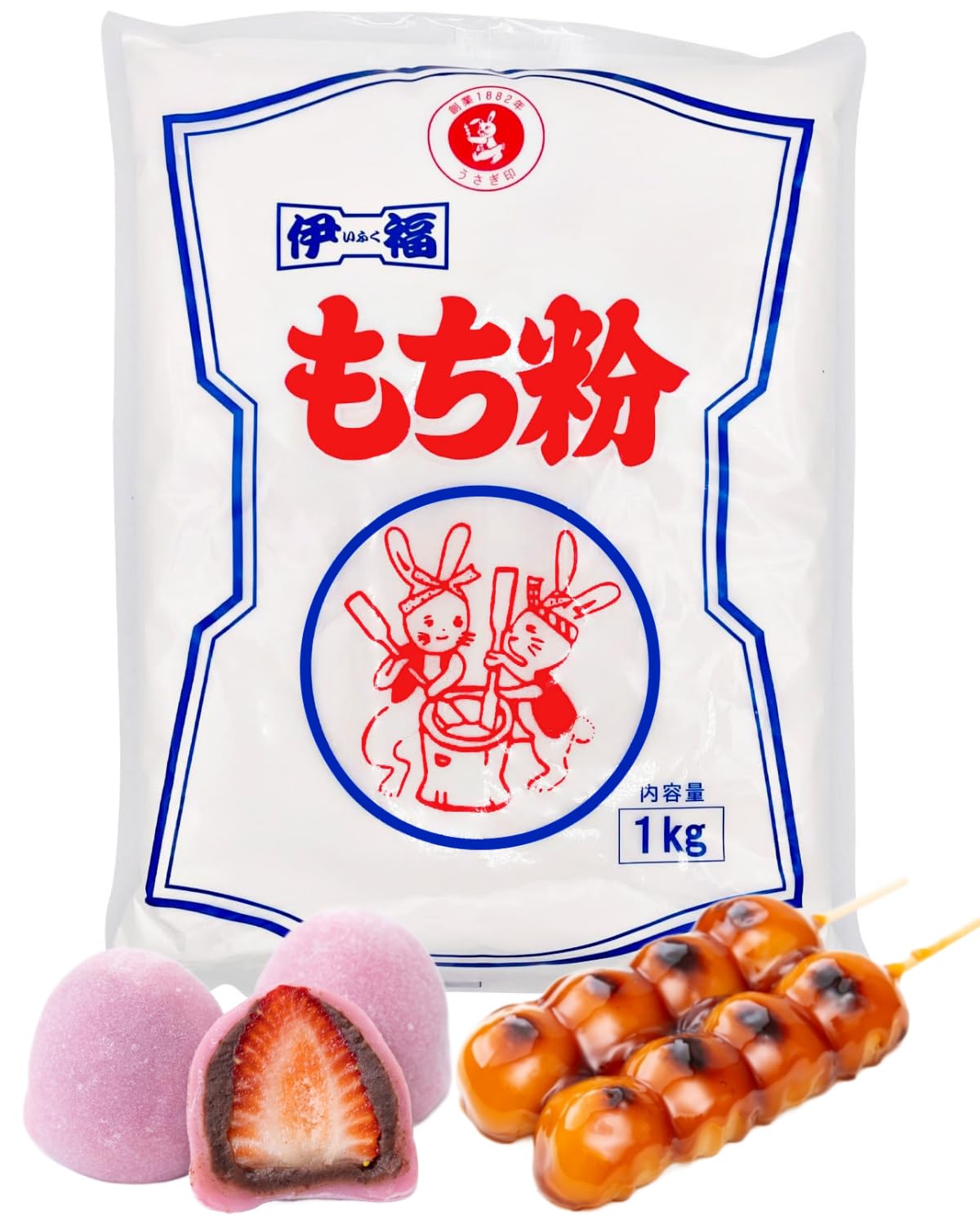 Amazon | 伊福 もち粉 特上品 1kg 便利な調理用手袋付き | KJライフ