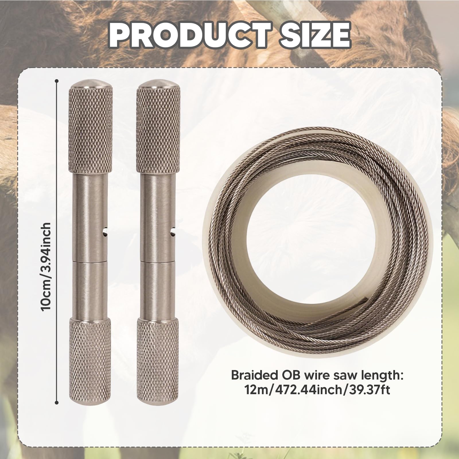 Amagogo Durable Camping À Chaîne Enlèvement de Cornes À Acier Inoxydable À Écorner Poignées de/Fil pour Menuiserie Camping Sabot