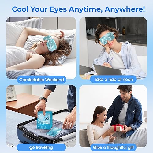 Miniatura 7 de Máscara de ojos de vapor, paquete de 20 unidades, máscara de sueño autocalentable para ojos secos, fatiga, ojeras, cómoda máscara de ojos de