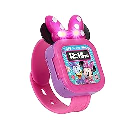 Disney Junior Minnie Mouse Play Smart Watch with Lights and Sounds, 3-pieces, Pretend Play, Kids Toys for Ages 3 Up by Just Play