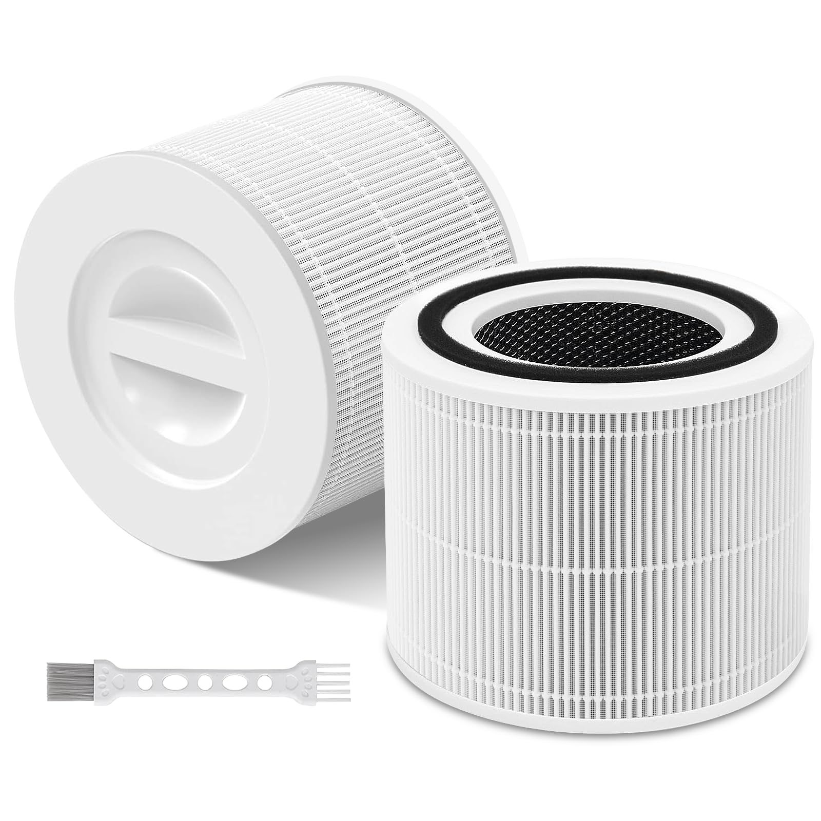 2 Stück Core 300S Filter, Ersatzfilter für LEVOIT Core 300/300S/300-RF, Filter & Aktivkohlefilter Reinigt bis zu 99,98% der Luftverschmutzung