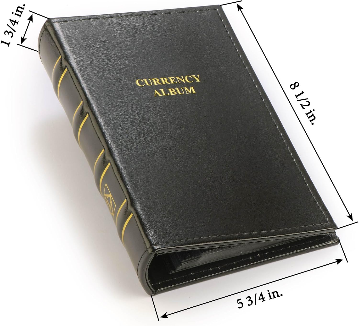 Lighthouse - Small Currency Album for Un-Graded Raw Banknotes and Currency Sleeves - Classic Leatherette Handmade 3-Ring Binder with 20 Pages - Additional Pages Available (5 3/4" x 8 1/2" x 1 3/4")
