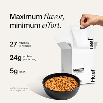 Huel Hot and Savory Meal Packs | Bolognese | Up to 25g Protein Plant Based Instant Meal | 27 Vitamins and Minerals | 100% Nutritionally Complete | 7 Pack