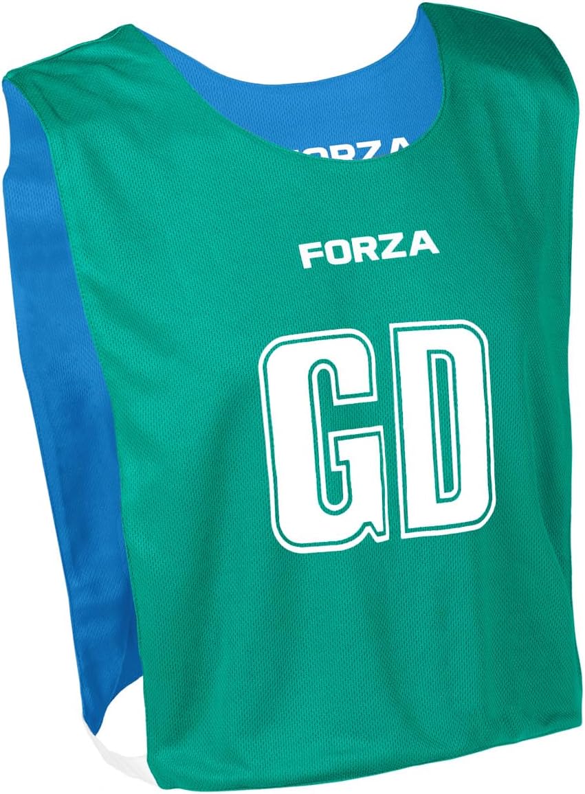 FORZA Pro Reversible Netball Bibs [Pack of 7] | 2-in-1 Design with 5 Color Combinations - Ideal for Schools & Sports Clubs