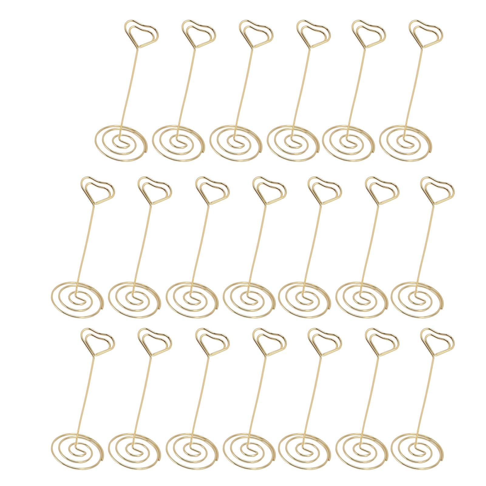 12 Clip Porta Numeri Da Tavolo - Metalliche, 22 Cm, Per Matrimoni E Eventi (Oro) - Foto 11