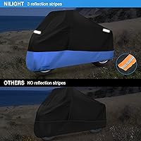 Vista 3 de Nilight Motorcycle Cover All Season Universal Oxford Fabric with Lock-Hole Waterproof Durable UV with Storage Bag & Protective Reflective Strip Fits