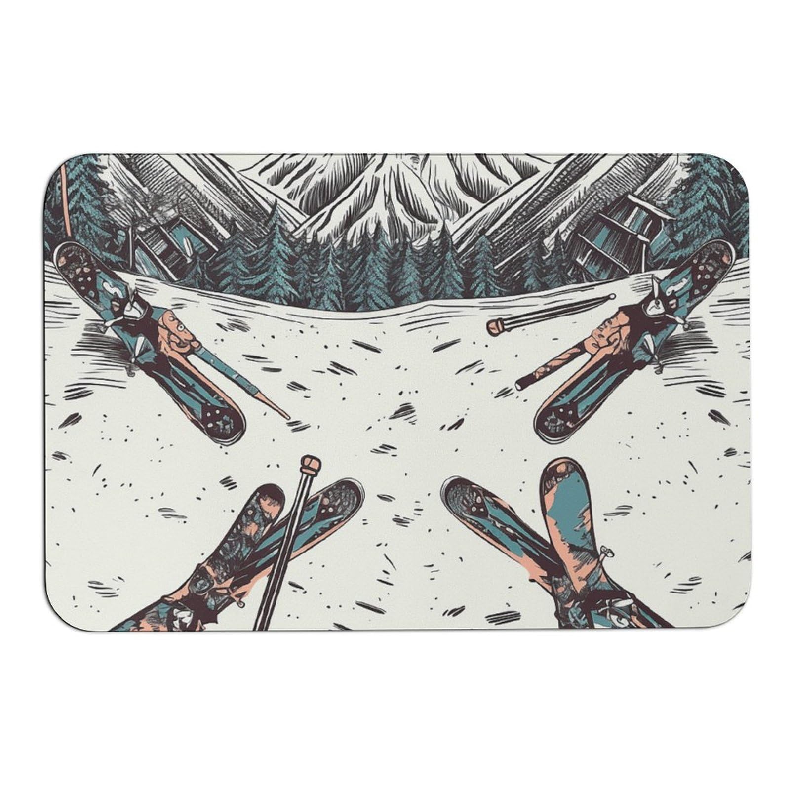 Tapis de bain pour intérieur et extérieur étanche 60x40cm