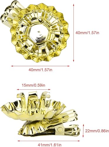 Miniatura 2 de Portavelas con clip plateado para árbol de Navidad, clips de metal para velas de Navidad, fiesta de cumpleaños, juego de 10 portavelas (forma de