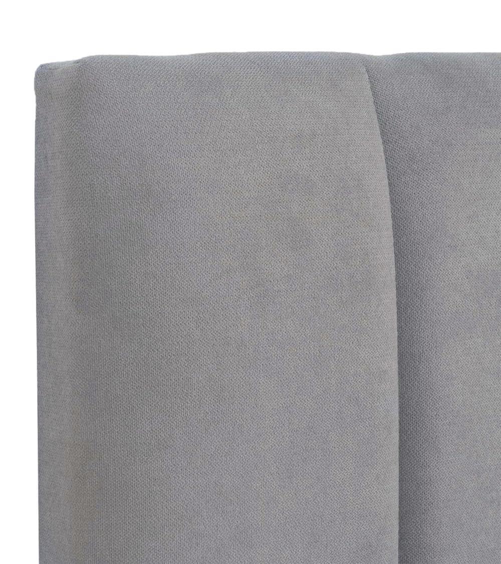 Home Heavenly® Cabecero Tapizado Amex – Acolchado Alta Densidad, Tela o Polipiel, Sin Montaje, 150x120 cm, Diseño Moderno para Dormitorio en Tela Color Gris