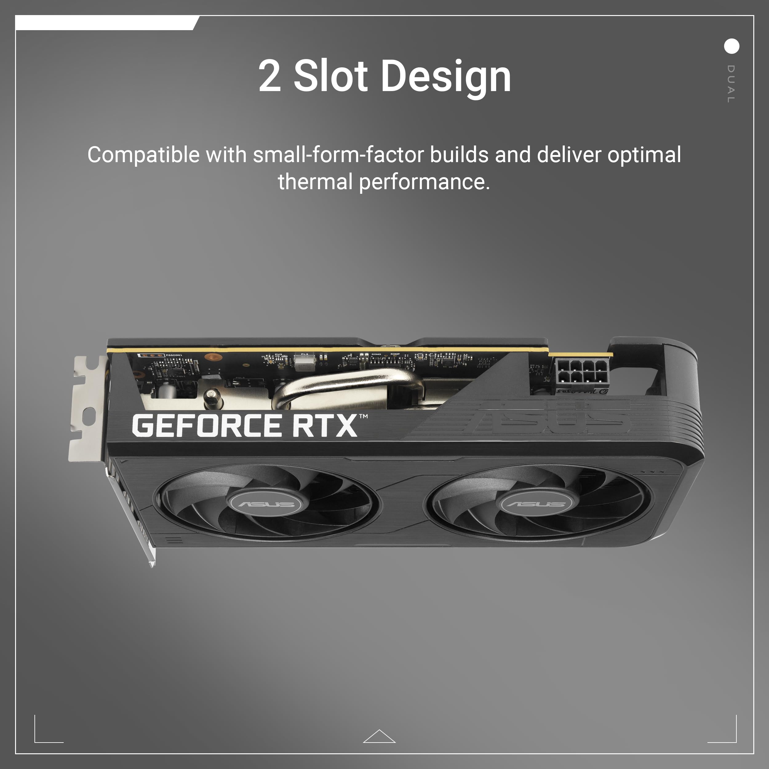 ASUS Dual NVIDIA GeForce RTX 5050 8GB GDDR6 OC Edition Carte Graphique PCIe 5.0 DLSS 4 HDMI 2.1b DisplayPort 2.1b