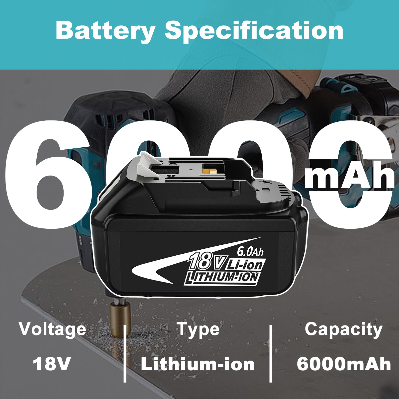 Für Makita 18V Akku BL1850 5,0Ah LXT – Mit Ladegerät, Kompatibel Zu BL1815, BL1860