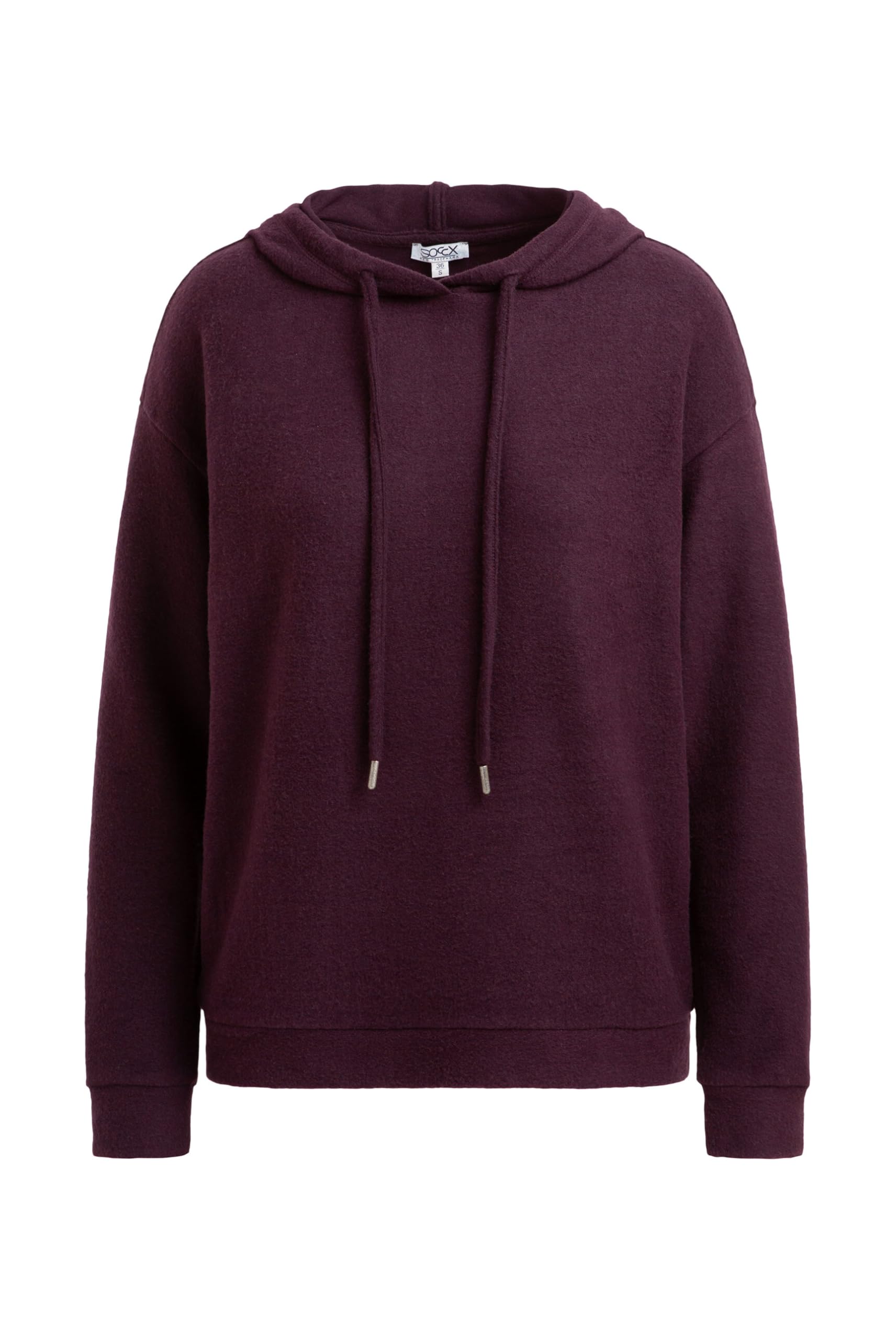 SOCCX Damen Hoodie aus Flauschstrick