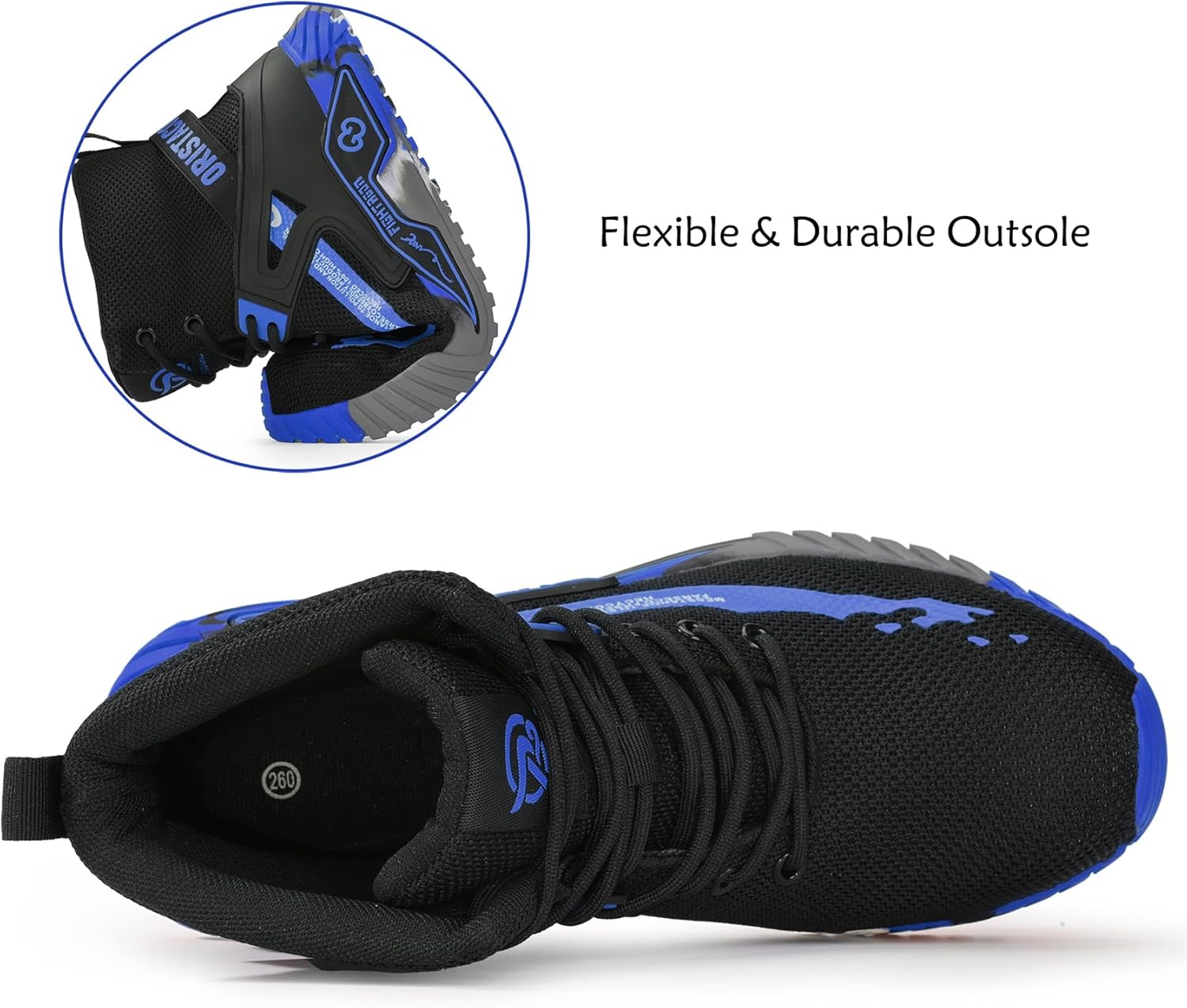 ORISTACO Work Safety Crew Boots Lightweight Breathable Industry Construction Steel Toe Sneakers - Image 5