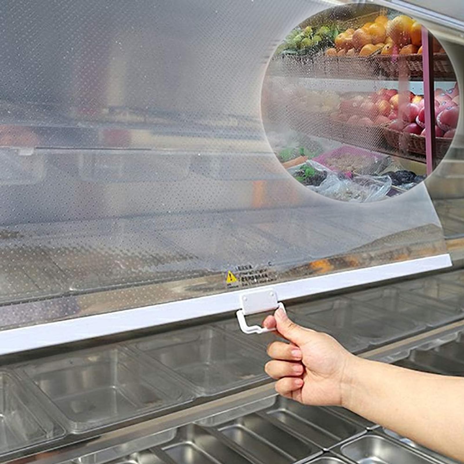 Vitrina de plástico transparente transpirable de grado alimenticio para congelador, tamaño personalizable (110 x 200 cm), ideal para almacenamiento de alimentos de mascotas