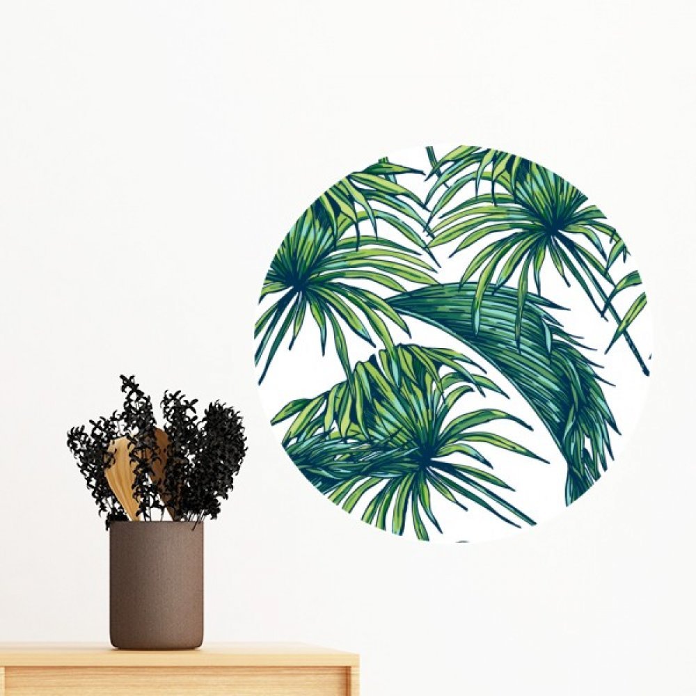 Stickers Muraux Feuille Verte Amovibles pour Rénover un Mur sans Peinture