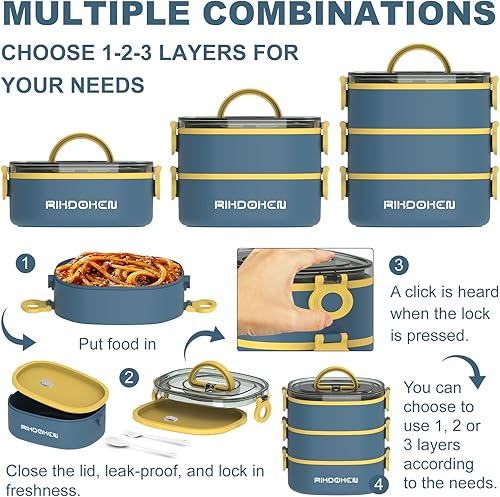 Miniatura 7 de 1 lonchera Bento, 1 lonchera eléctrica para calentar alimentos
