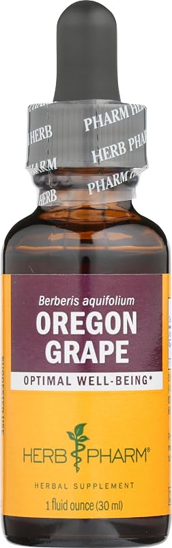 Herb Pharm Suplemento fitoterápico de extrato líquido de raiz de uva-do-Oregon (Mahonia aquifolium) 30 mL