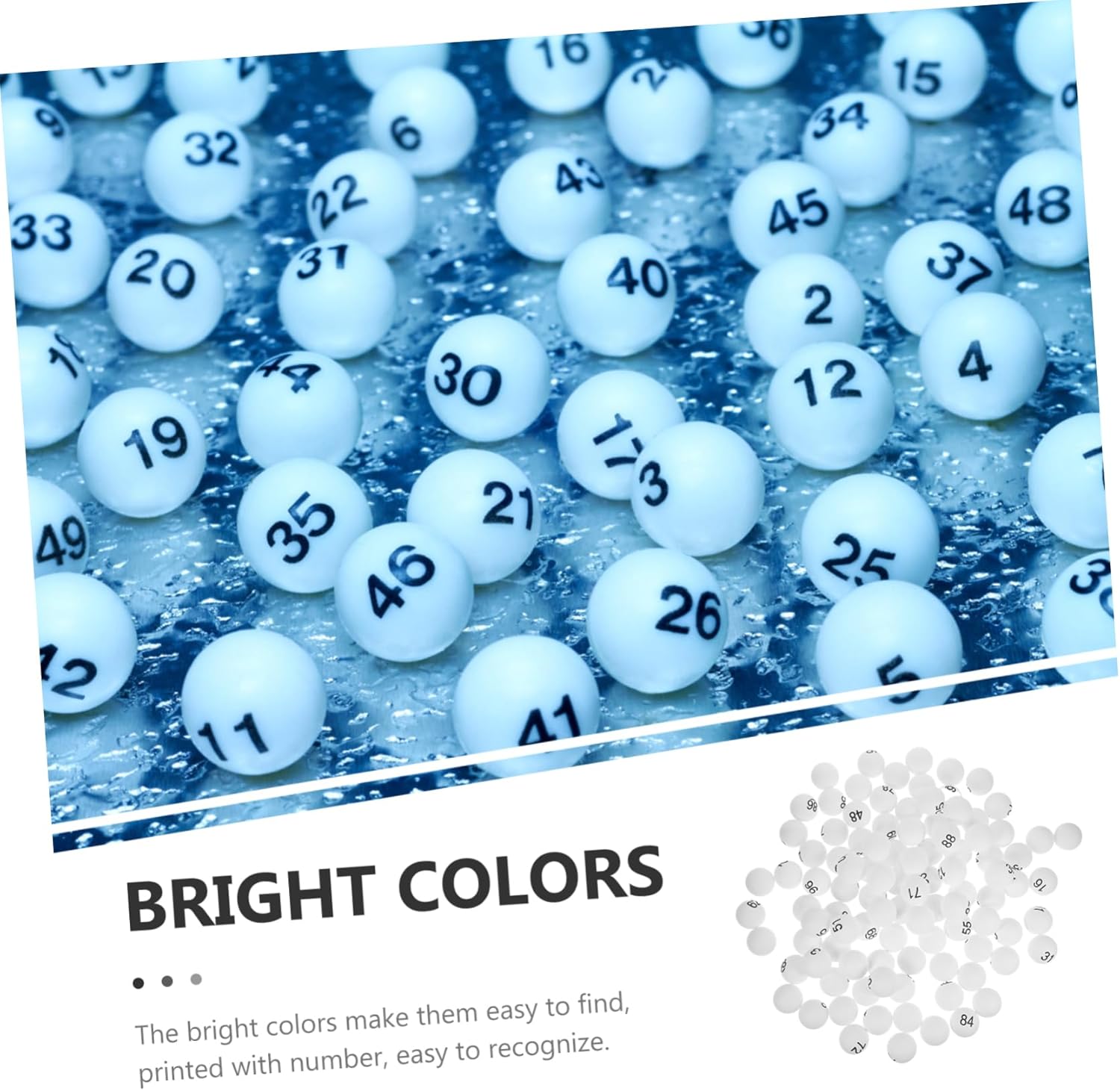 Wakauto 100 Pcs Pong Balls White PP Material for Party Games Raffle Draw Bingo Entertainment Decoration