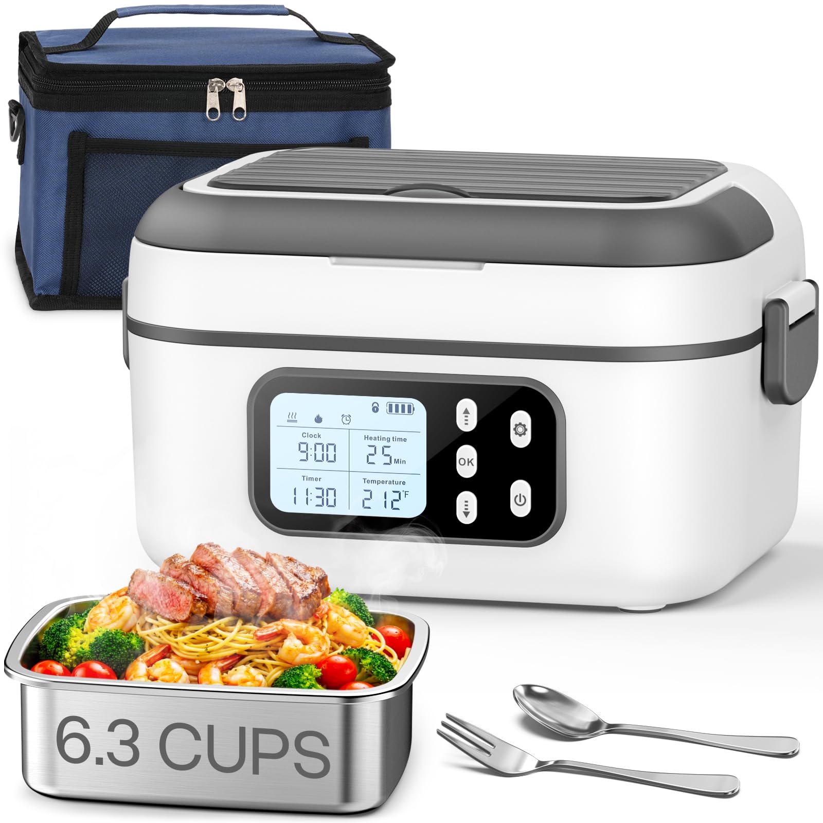 SOUOA Cordless Heated Electric Lunch Box