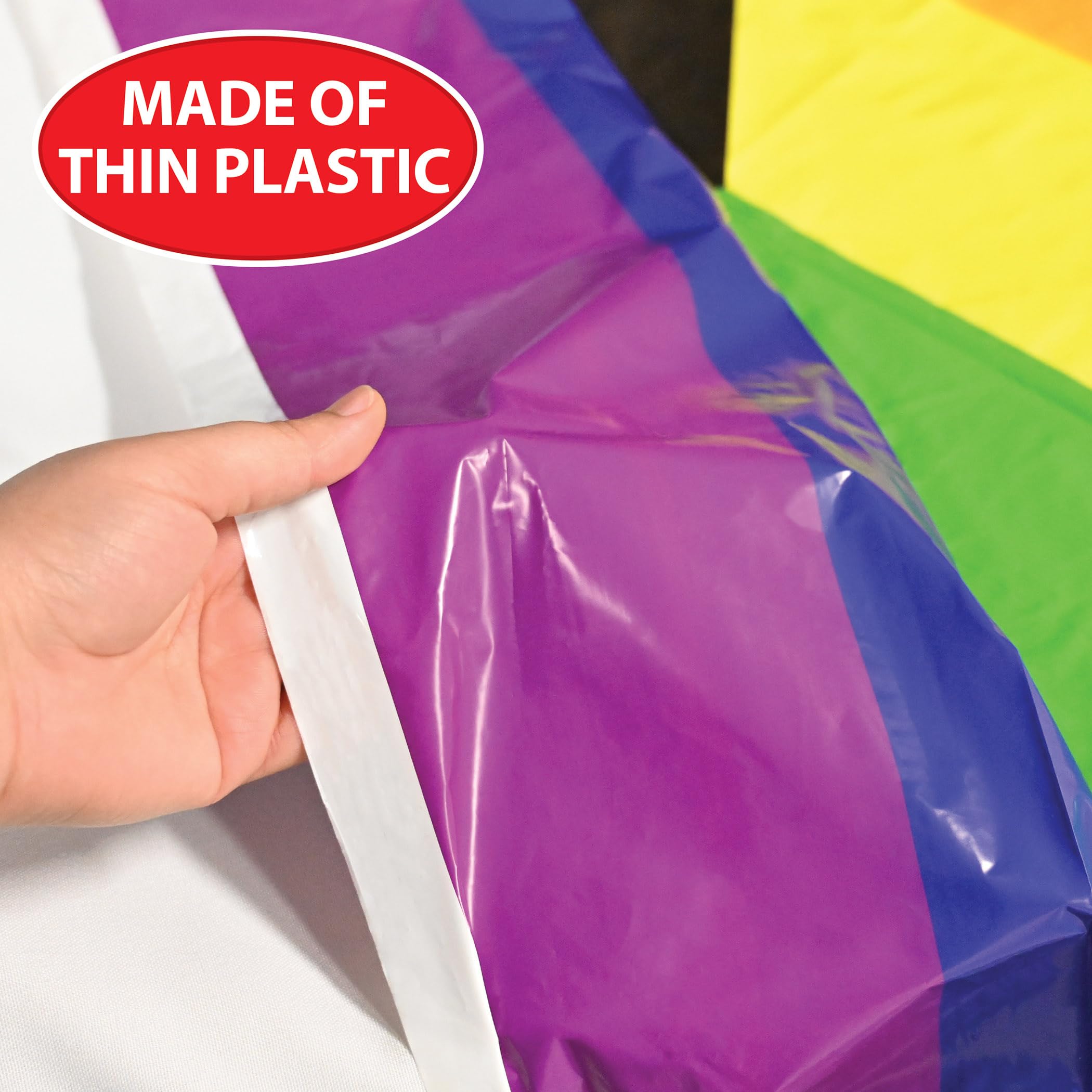 Condition photo showing New/Like New for Beistle Pride Door Covers 2-Pack Thin Plastic All-Weather Progress Flag Door Decorations for Indoor or Outdoor Use, LGBTQ+ Event and Parade Décor, Rainbow Wall or Entryway Display, 6' x 30"