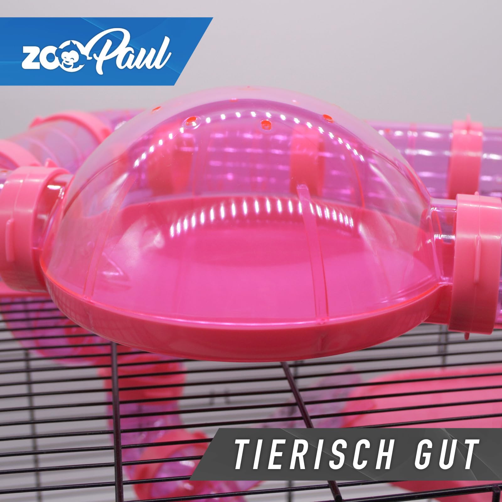 ZooPaul Nagerkäfig Galaxy + Zubehör pink Goldhamster Maus Kleintier Hamsterkäfig