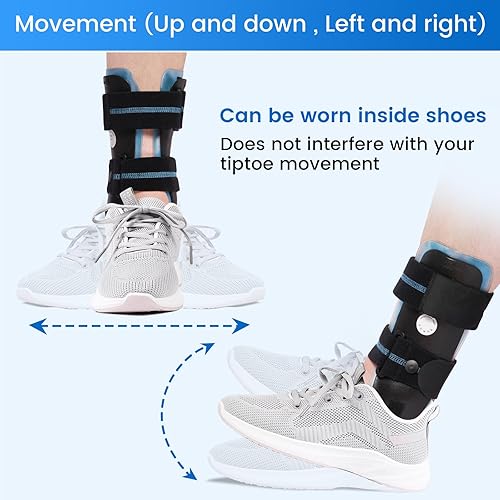 Miniatura 3 de Velpeau Tobillera  Férula de tobillo con estribo  Estabilizador rígido ajustable para esguinces, tendinitis, soporte de lanzamiento posoperatorio y