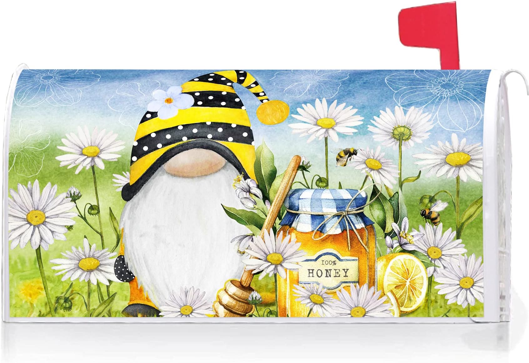 Texupday Spring Bee Gnome Honey Daisy Floral Decoration