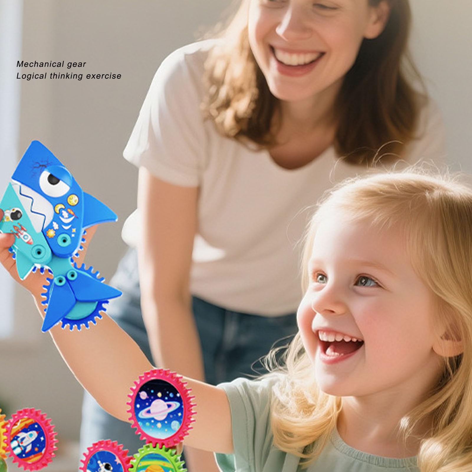 Blocchi per Ingranaggi Elettrici | Giocattolo STEM per Bambini | Insegnare i Principi del Movimento | Materiale Plastico ABS Sicuro