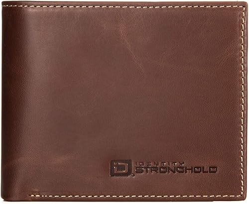 Billetera de cuero para hombre con 10 ranuras RFID de bloqueo S Billetera de cuero para hombre con 10 ranuras RFID de bloqueo S