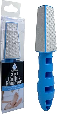 Pursonic CR3 Foot File, Triple-Sided Pedicure Tool, Colossal Foot File for Men & Women, Effective for Cracked Heel, Callus Remover, Foot Scrubber, Professional Foot File