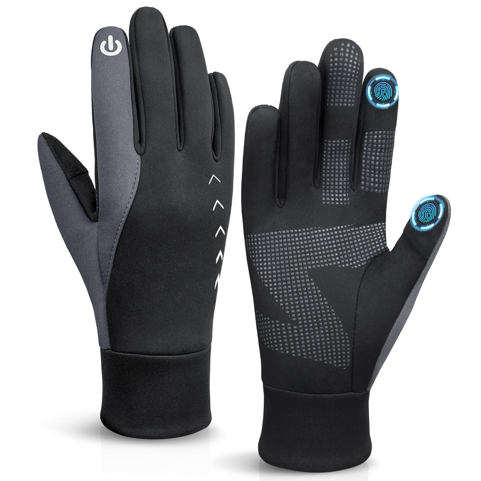 Cierto Winter Gloves Men Women: Touch Screen Thermal Cold Weather Gloves,Mens Womens Windproof Warm Gloves for Running Hiking Cycling Driving