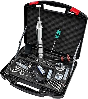 MULTIPICK Kronos Komplettset - [Elektropick] Elektrischer Picker - Lockpicking elektrisch - Elektro lock pick gun - Multipicker Set für viele Schlösser - Electric Multitool Kit - Schlossöffner
