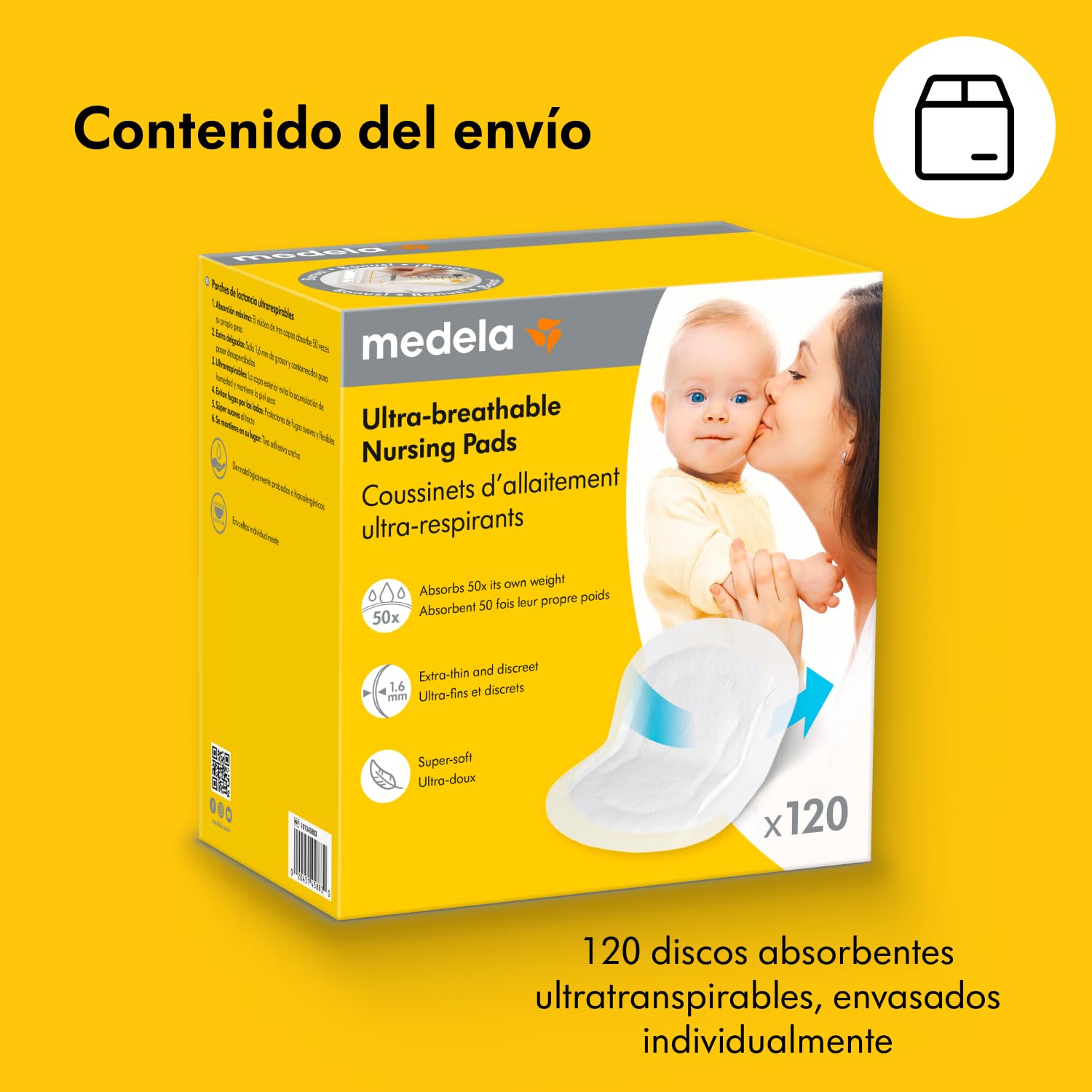 Medela discos absorbentes respirables para la lactancia, diseño discreto para un uso cómodo, paquete de 200 — view 9