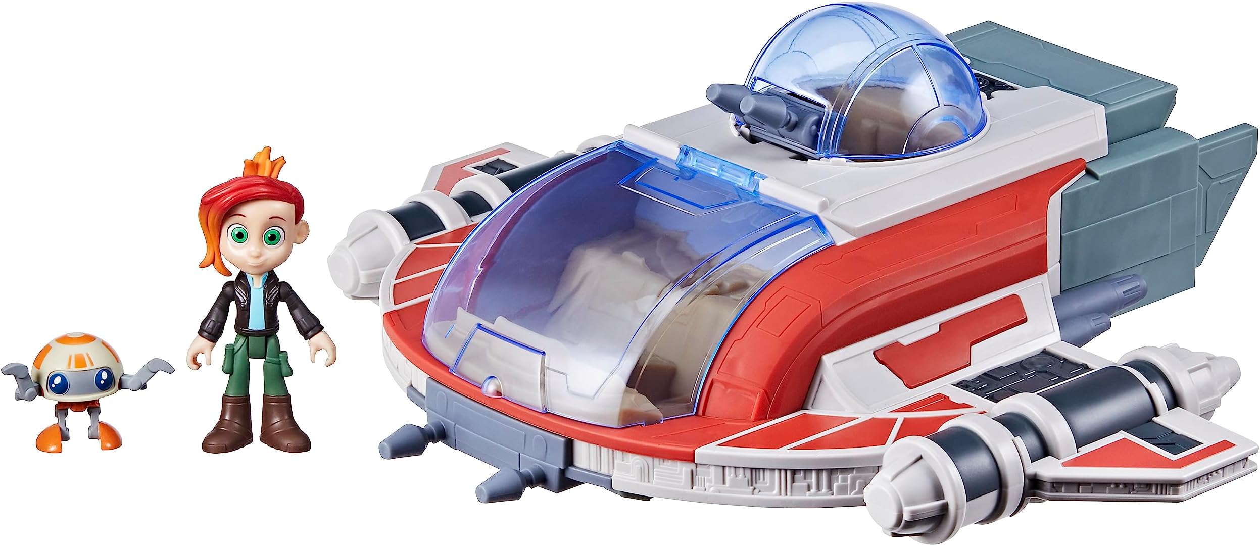 The Crimson Firehawk, 17" Ship with 2 Action Figures, Toys for Kids