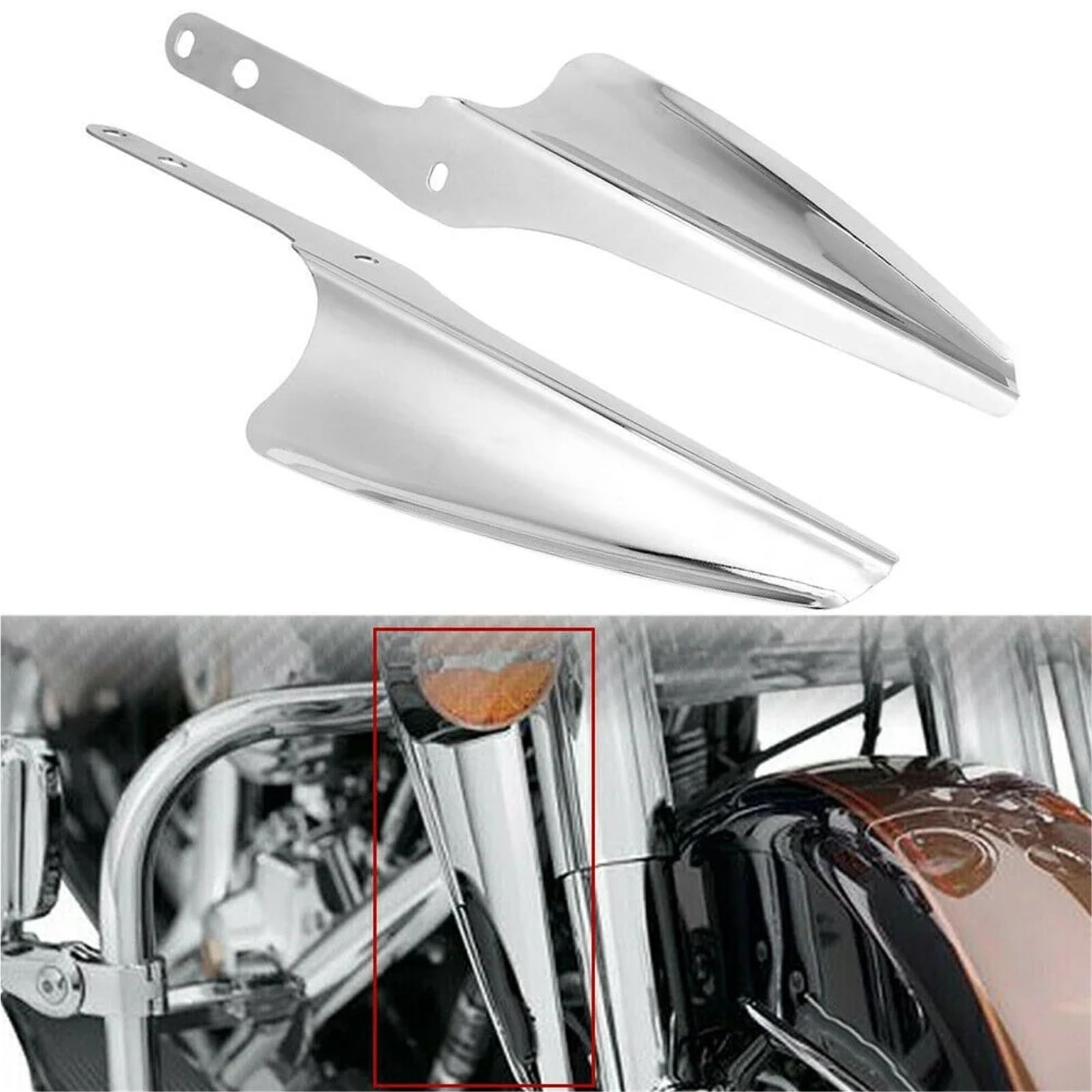 Deflektor motocykla Pasuje do Harley Touring Road King Street Glide FLHXS Electra FLHX 1995-2022, deflektory mocowania widelca